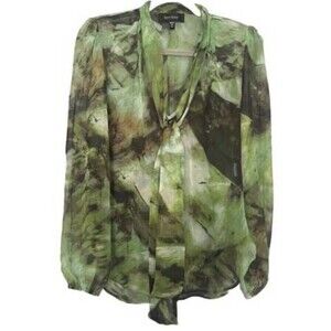 Vintage Y2K 90s Karen Kane S Sheer Blouse Forest Fairy Whimsy